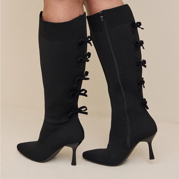 torrid Shoes - Torrid Bow Back Stiletto Knee Boot NWT Size 10W